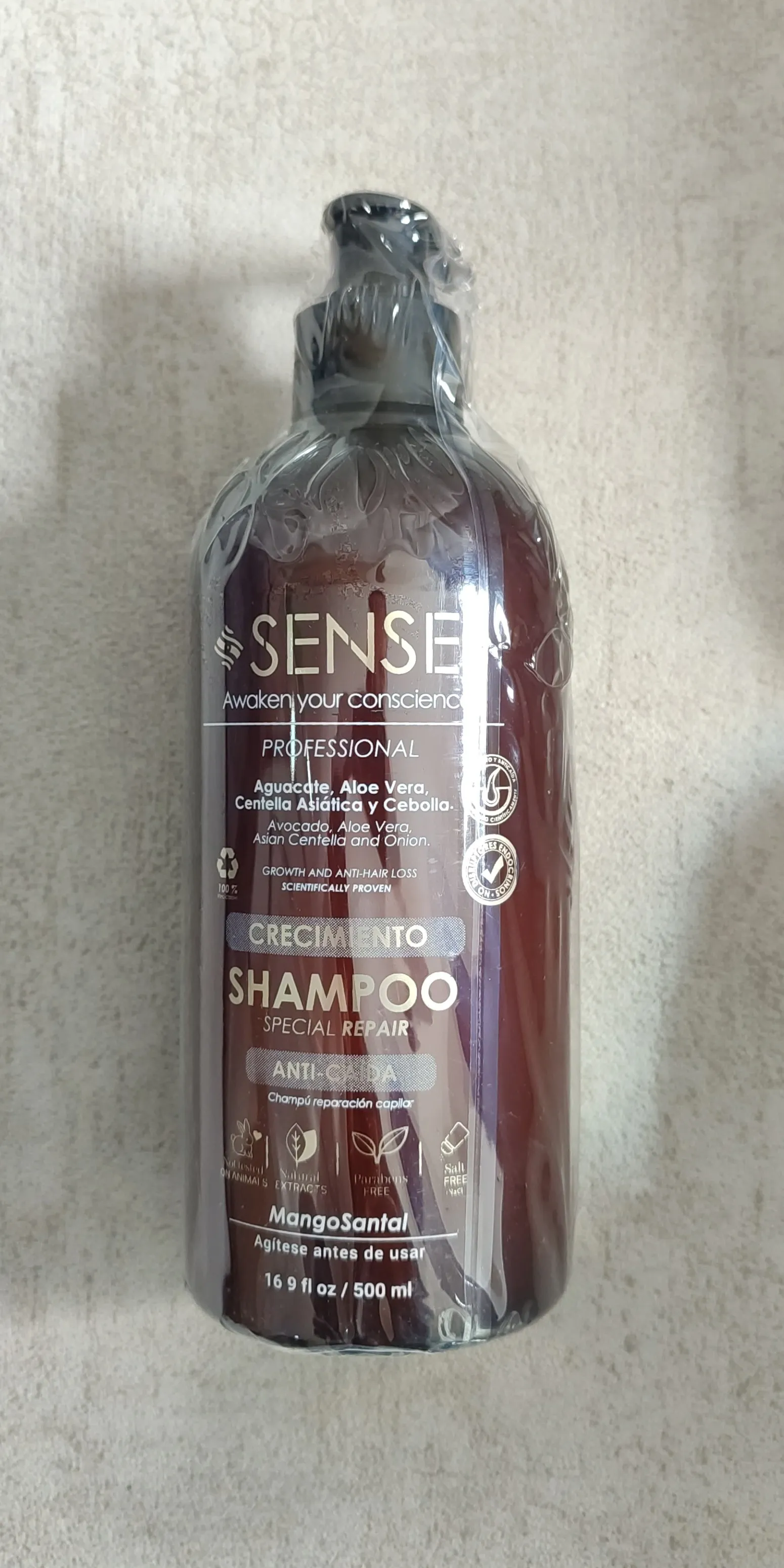 Champú Sense Special Repair de 500 ml en envase café.